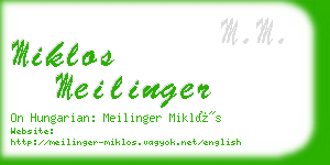 miklos meilinger business card
